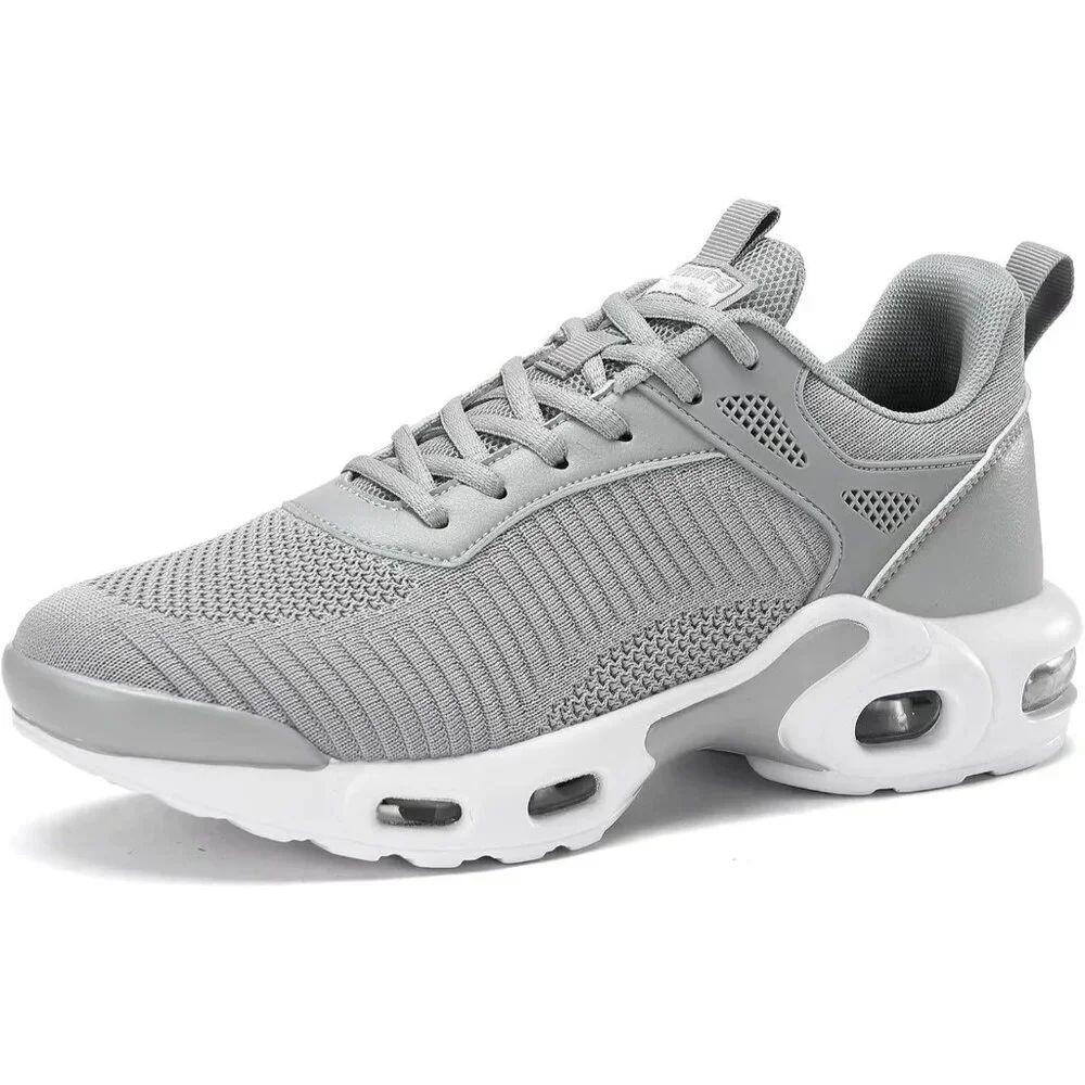 Men's Grey Sneaker Non Slip Air Running Athletics Tennis Basketball Shoes